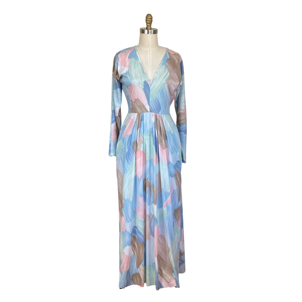 1970s MR BLACKWELL PASTEL DRESS {WAIST 28 INCHES}– Lo Que Fue Boutique