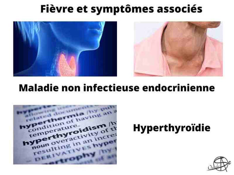 Quels sont les symptômes associés à une fièvre caractéristiques des maladies hormonales?