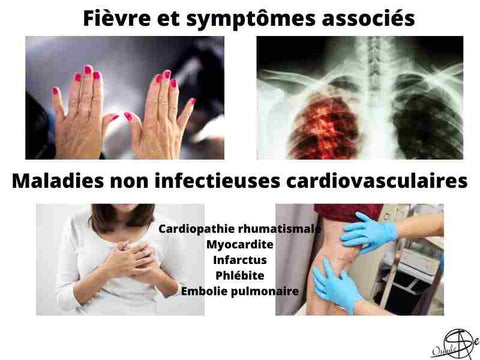 Quels sont les symptômes associés à une fièvre caractéristiques des maladies cardiovasculaires ?