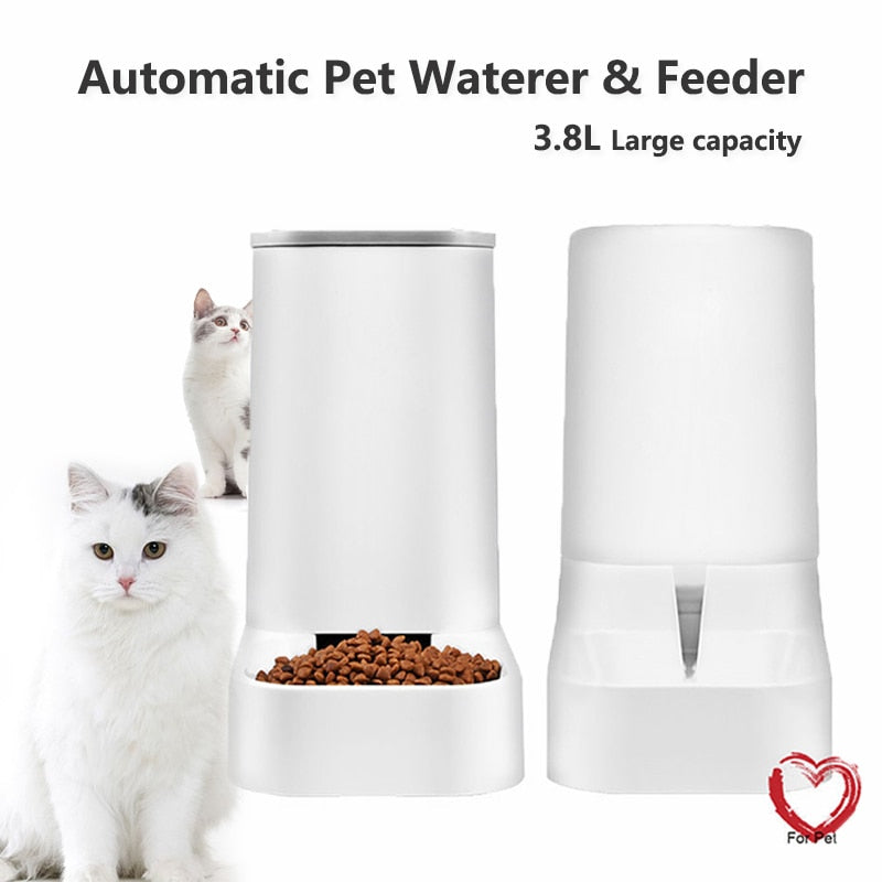 HPDOG 10L Large Capacity Automatic Pet Feeder/Cat and Dog Automatic  Feeder/Time Programmable/LCD Display and Recording Function / 90 Days  Capacity