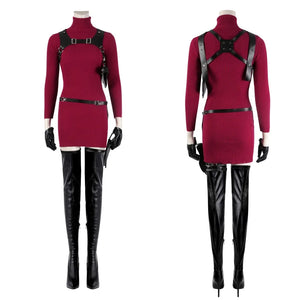 Ada Wong Cosplay Costume Remake Dress Outfit with Accessories for Women Halloween - Dashiki Trend