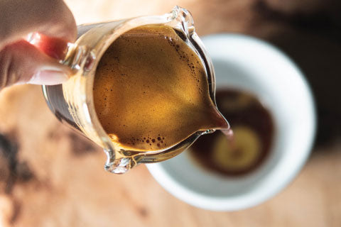 espresso shot being poured