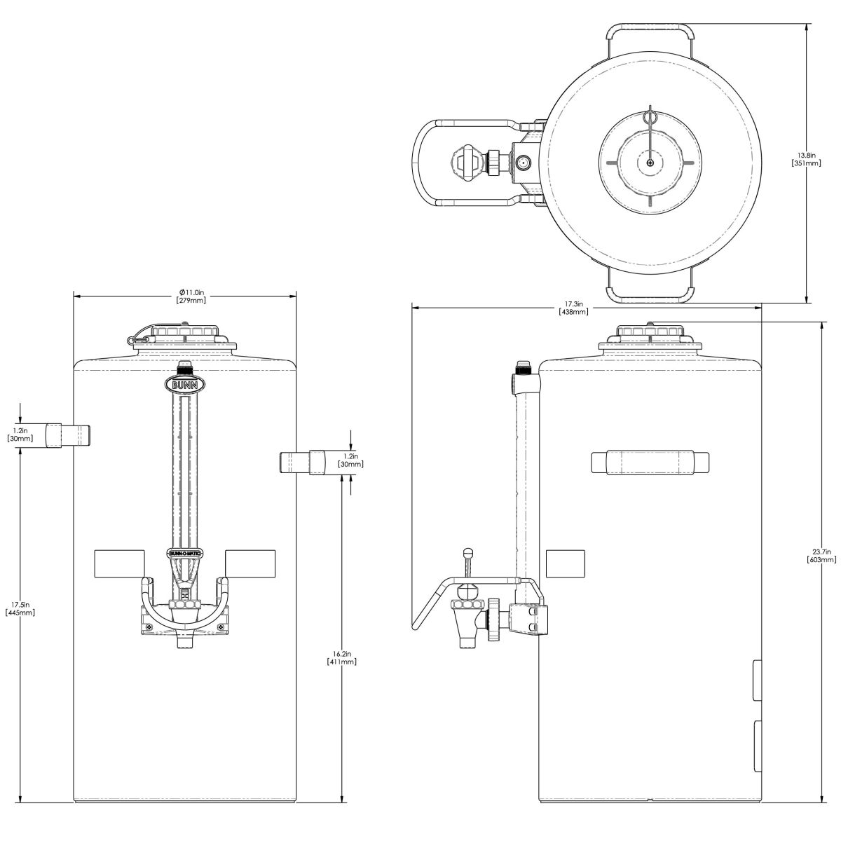 BUNN 3 Gallon Titan ThermoFresh Server