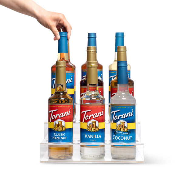 3 Tier Coffee Syrup Display Rack - 9 Bottles