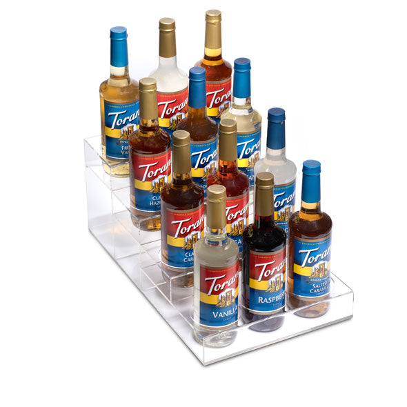 4 Tier Coffee Syrup Display Rack - 12 Bottles