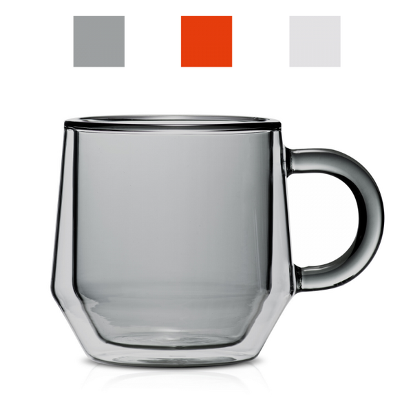 DeeCoo Double Wall Cappuccino Glass Mugs 8.5oz, Clear Coffee Mug