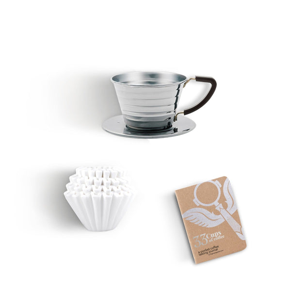 Kalita Wave 185 Pro Pour Over Coffee Kit - Stainless Steel