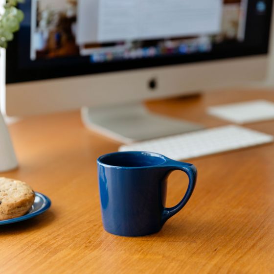 10oz Lino Diner Coffee Mug - Indigo