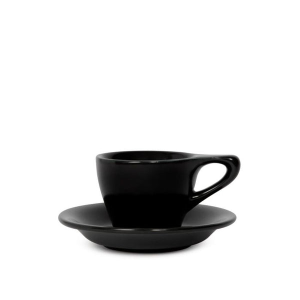 Vertex Demitasse Cup & Saucer, Bowl Shape, 3.5oz - White