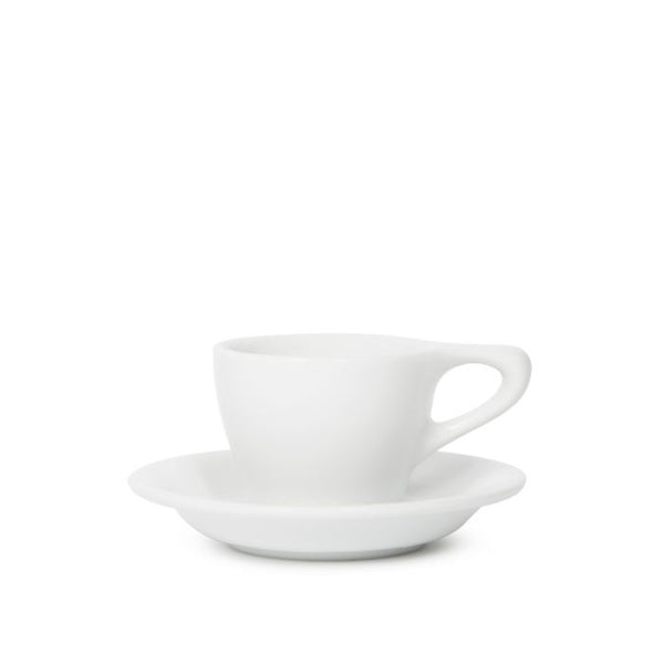 notNeutral Lino Small Latte Cup & Saucer - White (8oz/237ml)