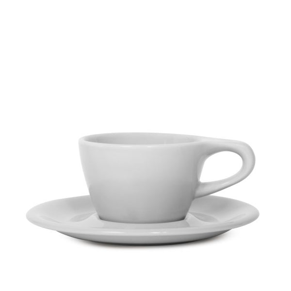 notNeutral Lino Single Cappuccino Cup & Saucer - White (5oz/148ml)