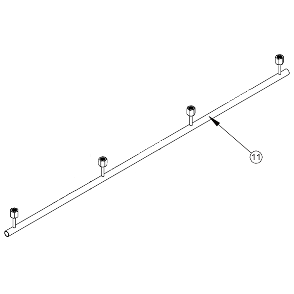 La Marzocco Two Group Solenoid Valve to Drain Cup Manifold/Rail Tube (Special Order Item)