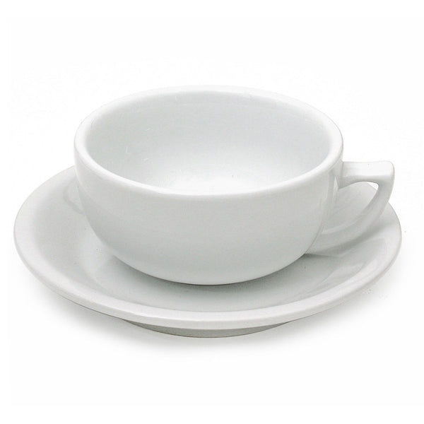 notNeutral LINO Porcelain Cup & Saucer Small Latte 8 oz (White, 2)