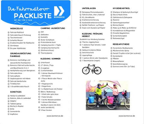 Packliste Radreise 5 Tage Foto