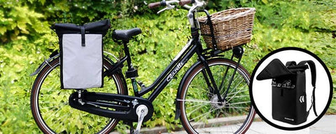 Duurzame fietstassen, fietsrugzak bagagerek, reflecterende bagagerektas, fietstas met rugzakfunctie 2-in-1 combinatie