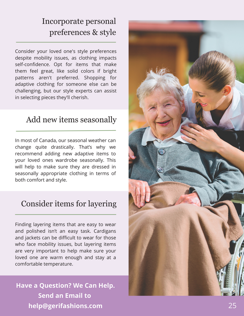 Adaptive Clothing to Help Caregivers Dress Loved Ones