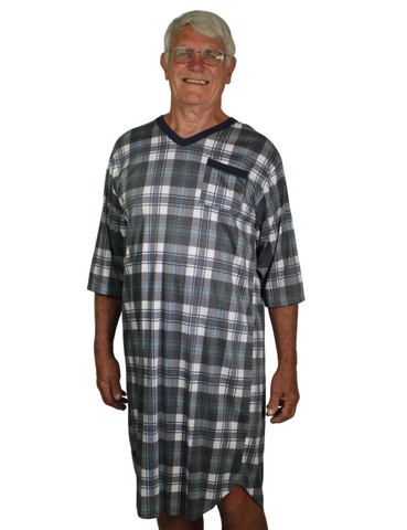 Men's Flannel Pajamas Adaptive Clothing for Seniors, Disabled