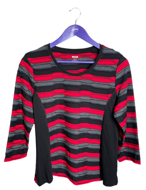 Stripe Knit Open Front Cardigan | Geri Fashions