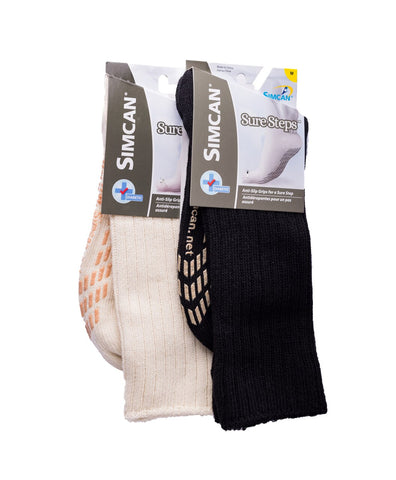 Adult Non-Skid Patient Socks, Double-Sided Grip, Gray — Mountainside  Medical Equipment