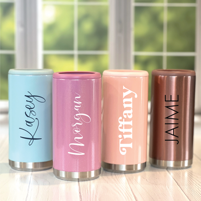 Bold Name Personalized Slim Can Cooler