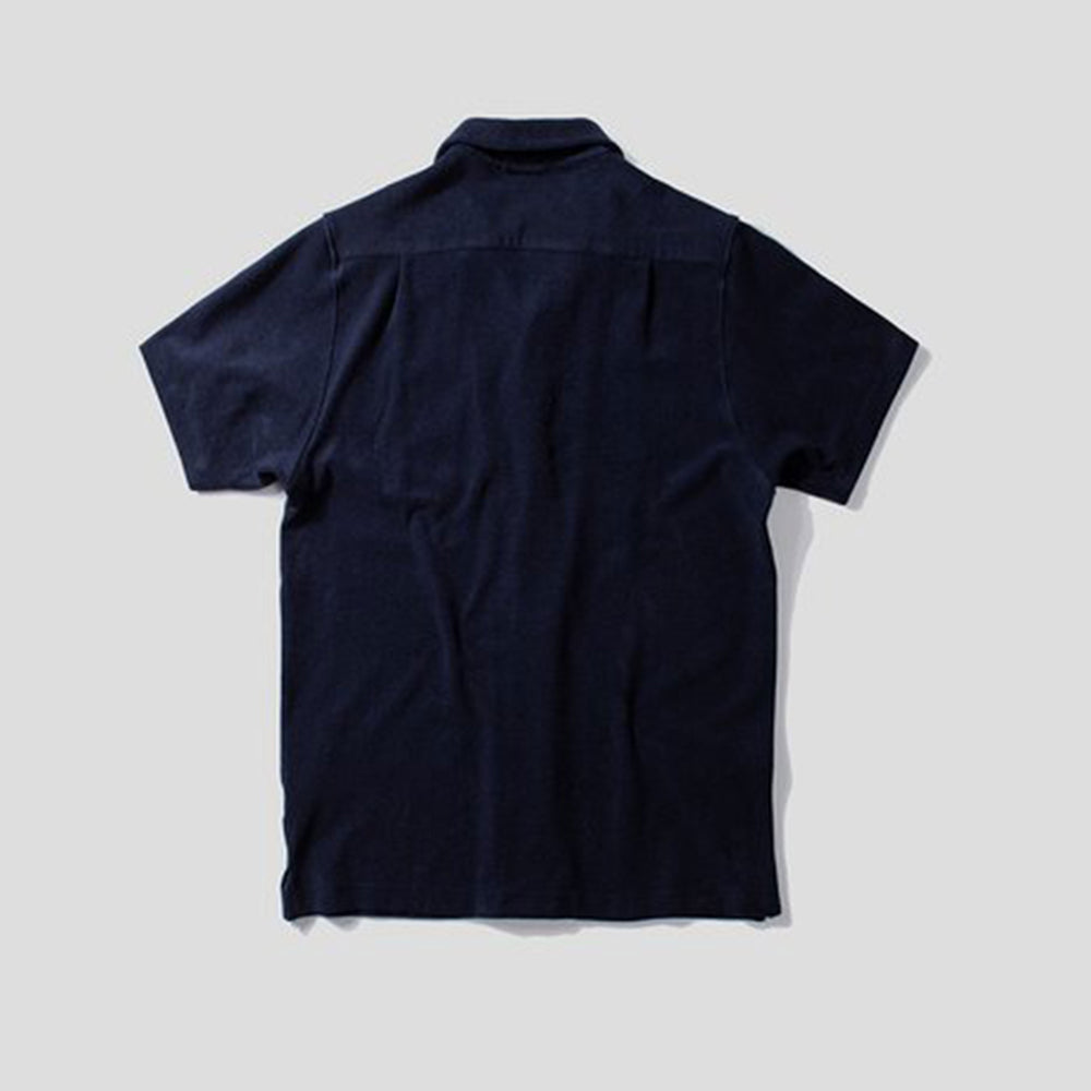 
                  
                    Load image into Gallery viewer, TERRY Plain Navy Short Sleeve Shirt
                  
                