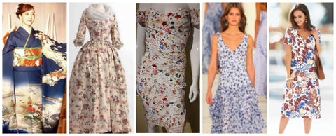 Floral clothing along the years