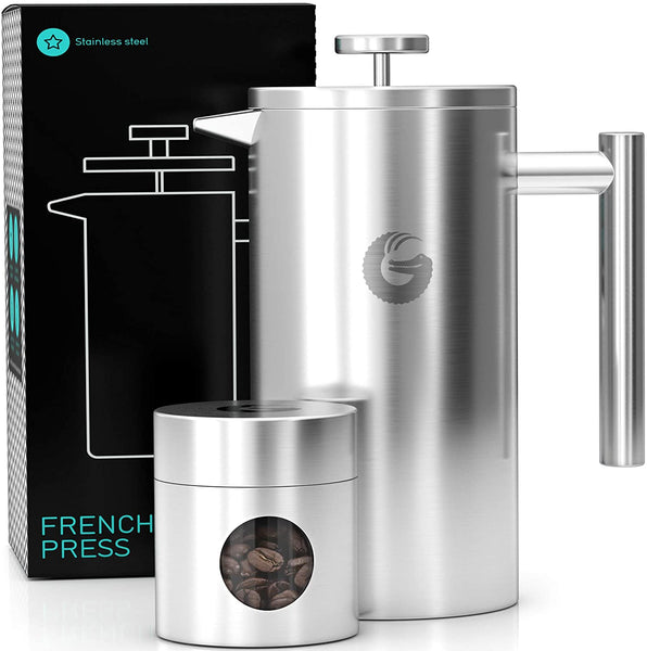 Mueller French Press Double Insulated 310 Stainless Steel Coffee