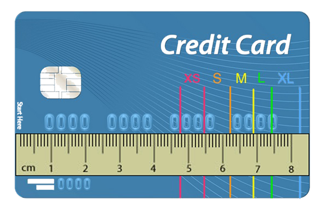 Get your ring size with a creditcard