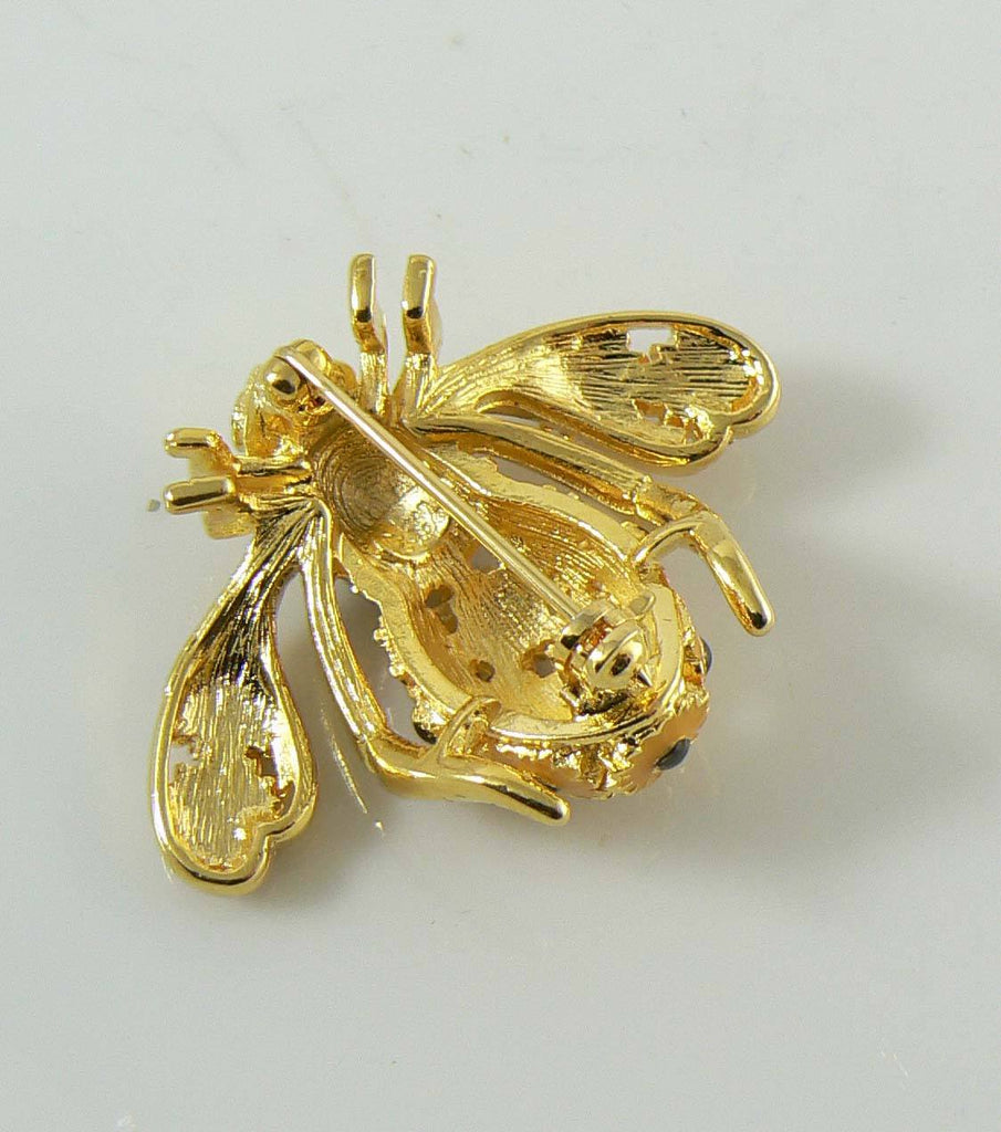 Gold Bee Brooch Bumblebee Lapel Pin Bumble Bee Honey Keeper Accessories  Insect Garden Nature Lover Woodland Girlfriend Womens Gift For Her