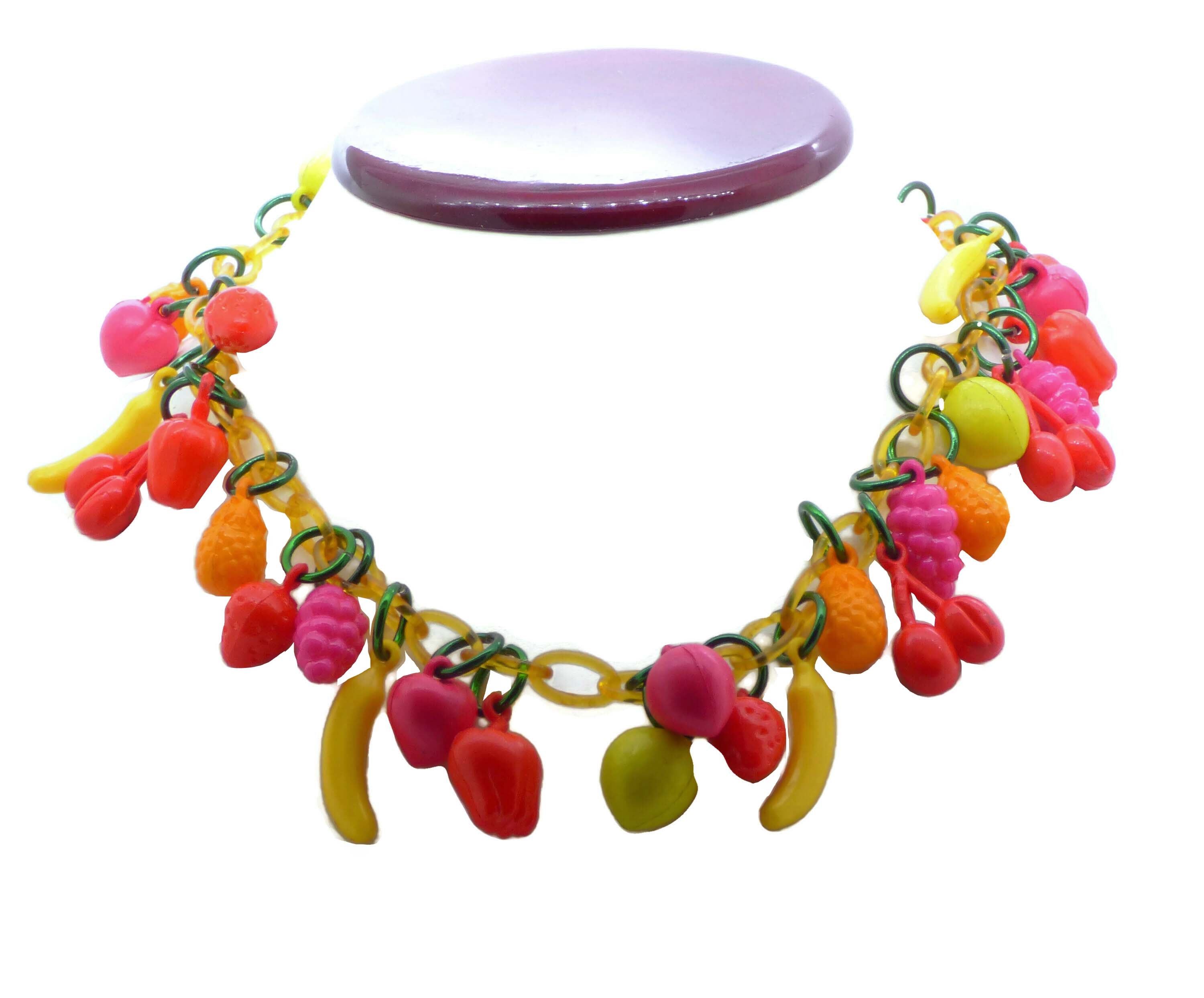 Celluloid Fruit Salad Necklace