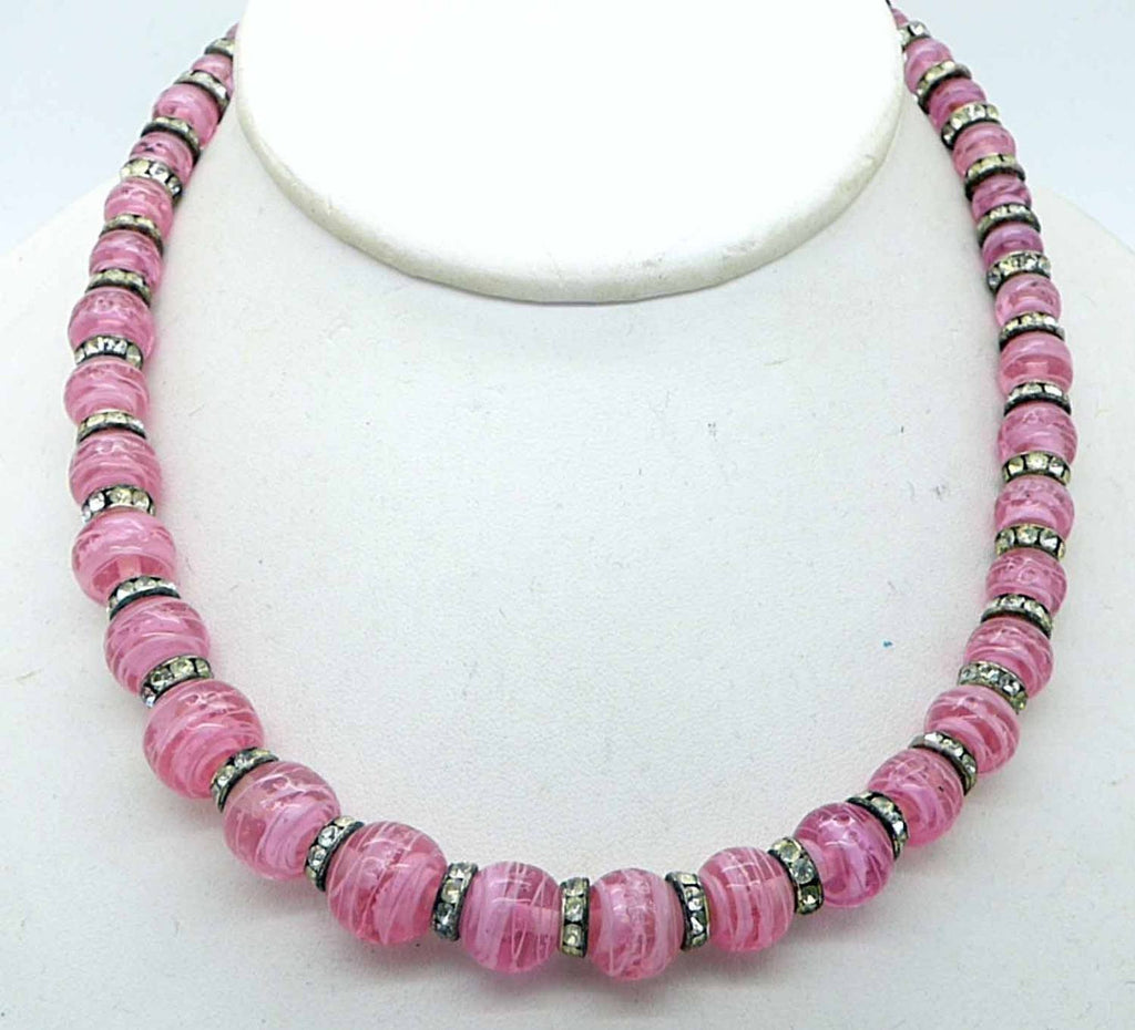 pink rose quartz necklace