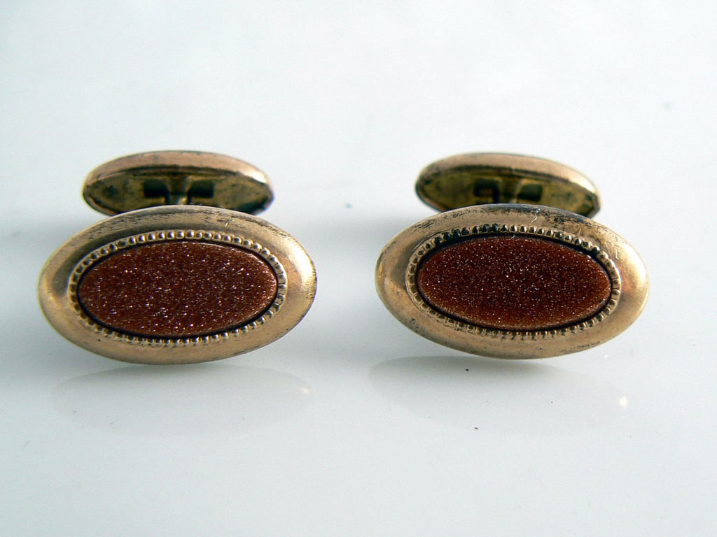 Home / cufflinks / Victorian Goldstone Antique Cufflinks.