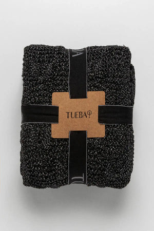 BUTTERFLY EMBROIDERED KNIT BLANKET - BLACK - Tueba