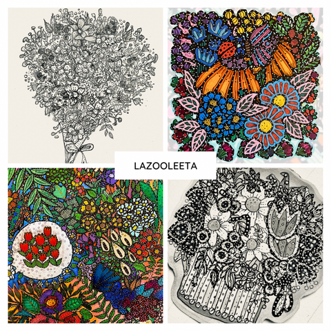 Illustration Portfolio (Surface Pattern Design, Textile Design, available for art licencing) By Carolenys Tovar - LAZOOLEETA