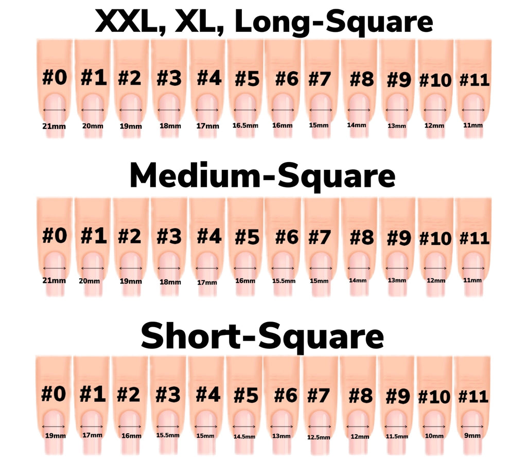 Press On Nails Size Chart