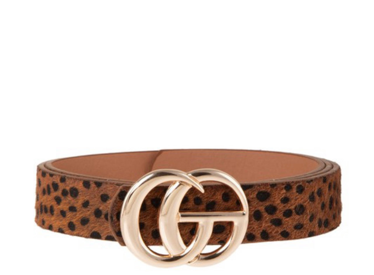 gg leopard belt