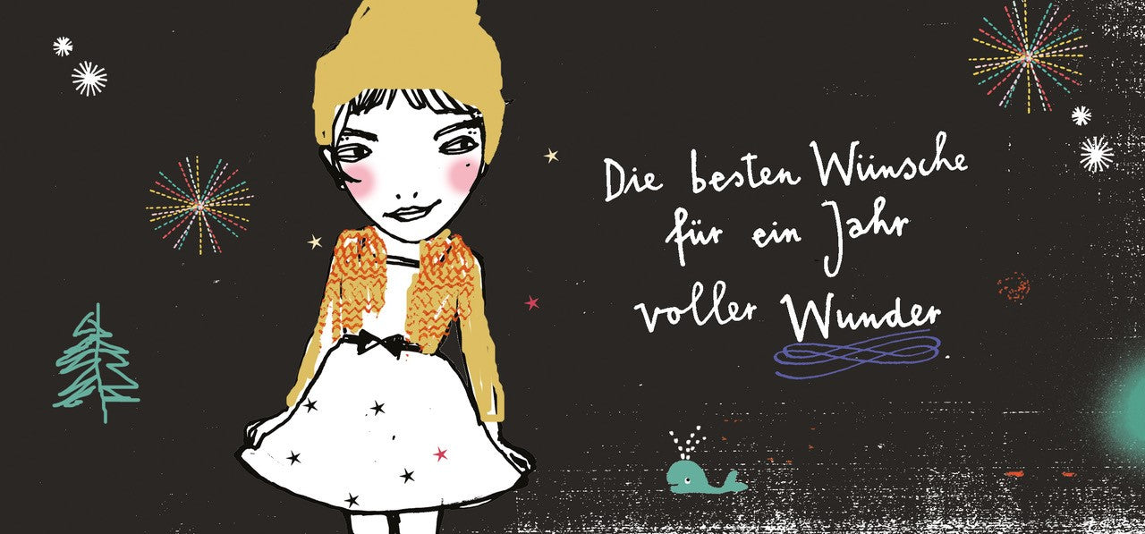 Karte Die besten Wünsche für ein Jahr voller Wunder – marmelo manufaktur brandenburg
