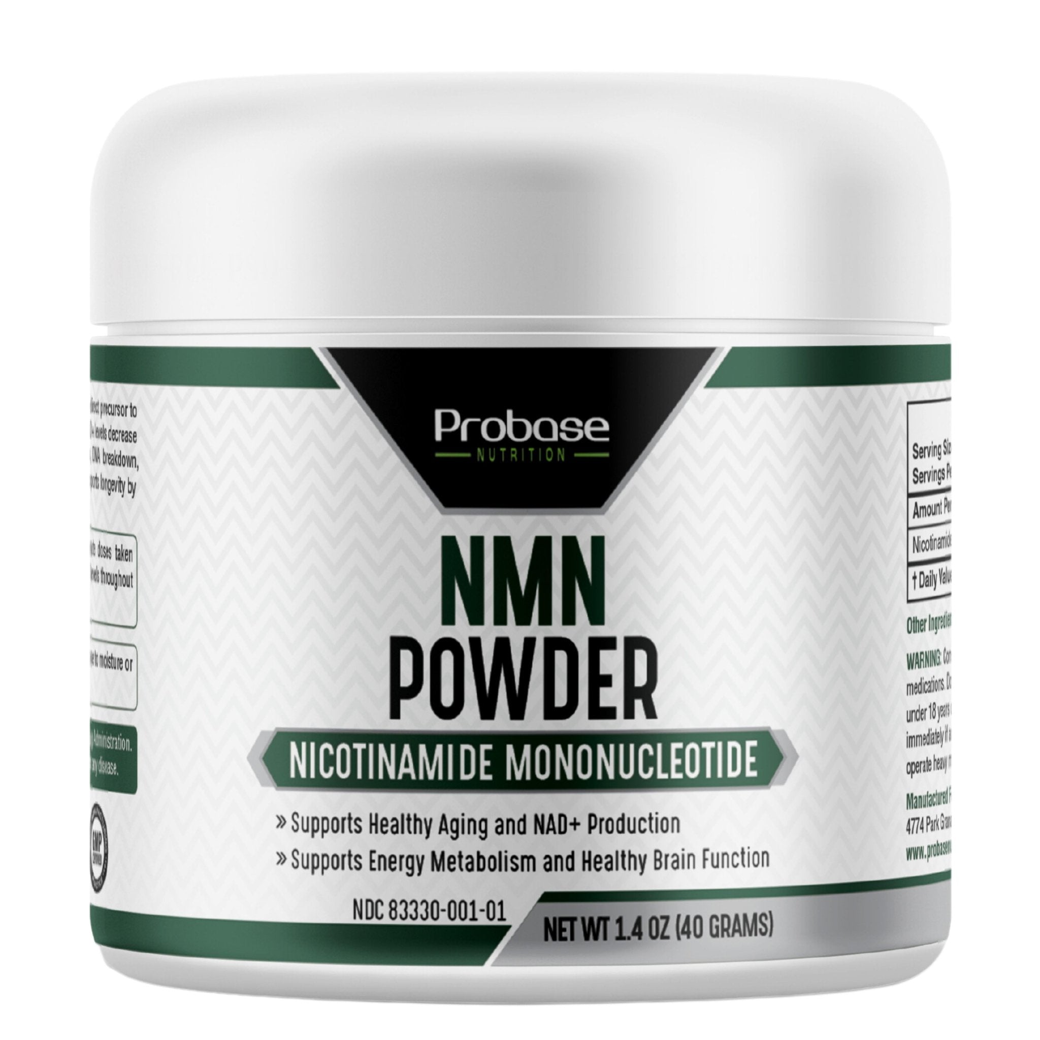 NMN Powder 40 Grams - Over 98% Pure - 40-Day Supply - Probase