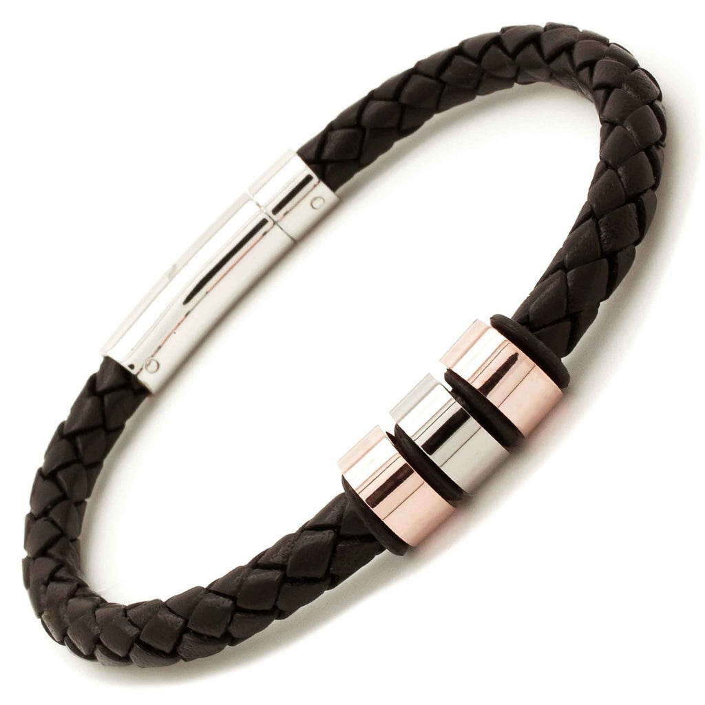 Black Woven Leather Bracelet