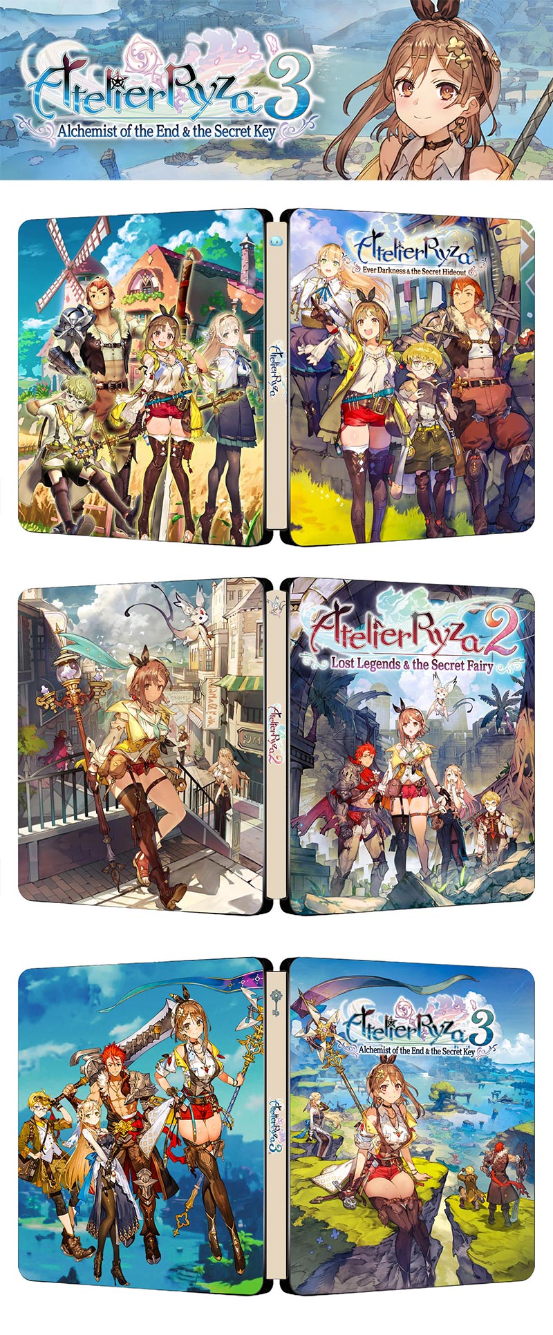 Atelier Ryza 1 2 & 3 Bundle Secret Edition Steelbook FantasyBox