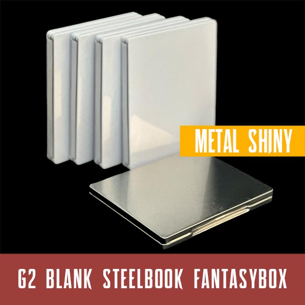 Blank Steelbook Metal Shiny & Perl White