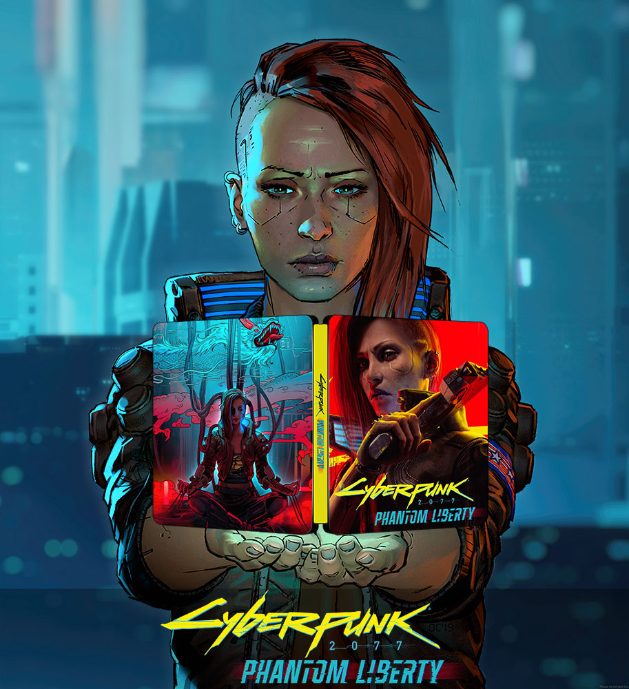 Cyberpunk 2077 Phantom Liberty DLC Edition Steelbook FantasyBox Artwork