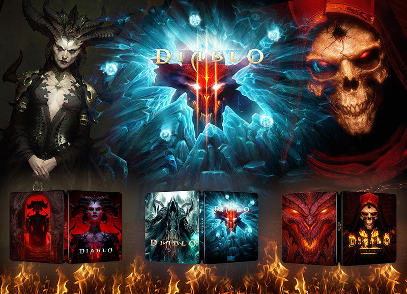 Diablo Steelbook FantasyBox Bundle | Diablo II Resurrected, Diablo III and Diablo IV  Steelbook | FantasyBox