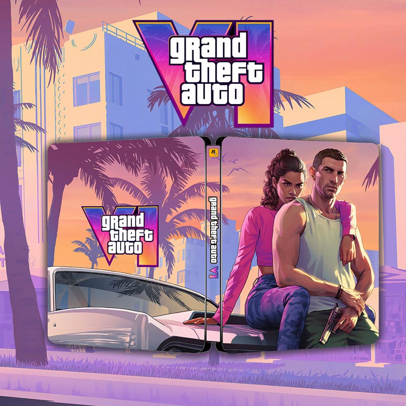 GTA6 grand theft auto VI sticker A5 size 5.8 x 8.3 inches MAFIA GAME PC  XBOX PS4