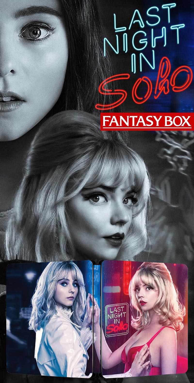 Last Night in Soho the Film Anya Taylor-Joy Steelbook | FantasyBox artwork