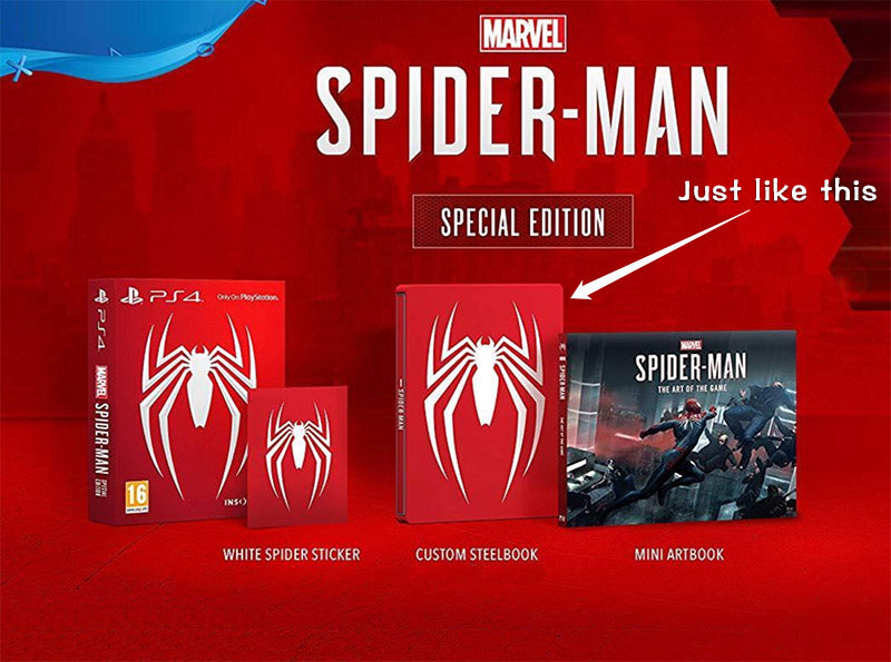 Spider-Man PS4 Special Edition Steelbook FantasyBox just like this