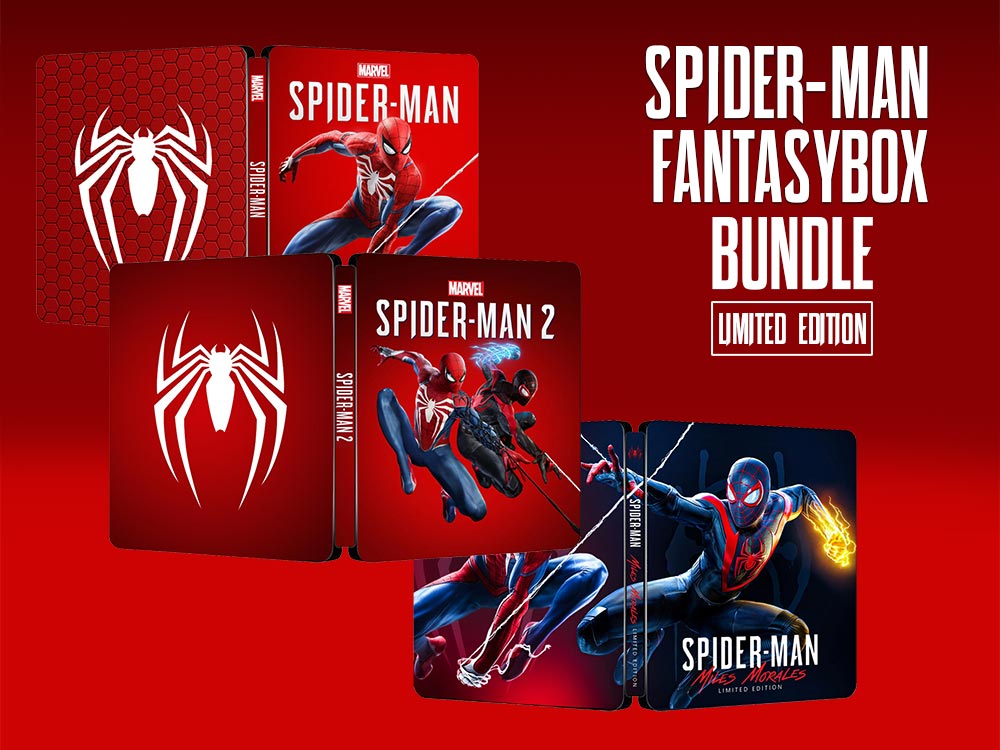 Spider-Man 1, 2 &amp; Miles Morales Limited Bundle Edition Steelbook FantasyBox