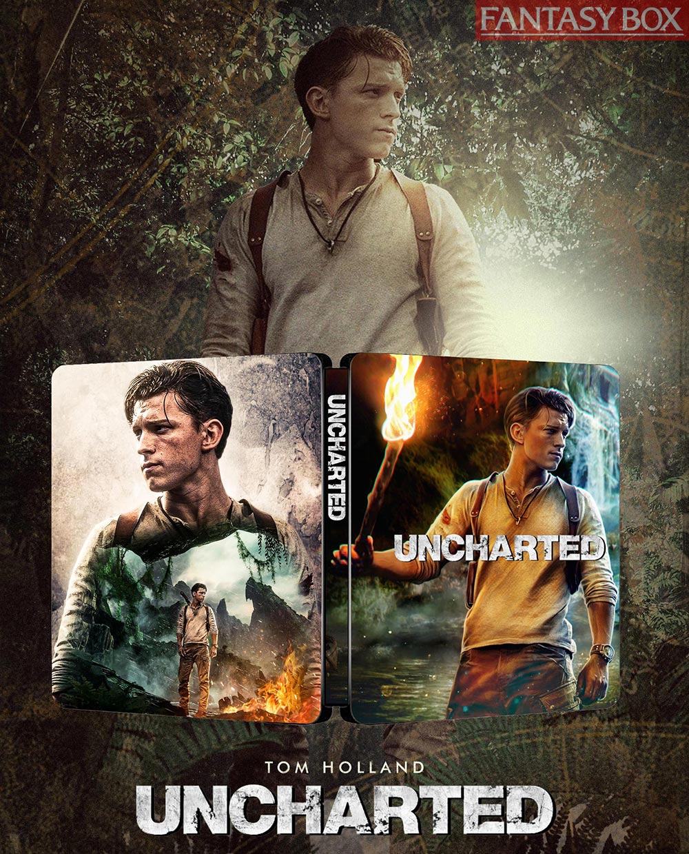 Uncharted Tom Holland the Film Steelbook Fantasybox artwork