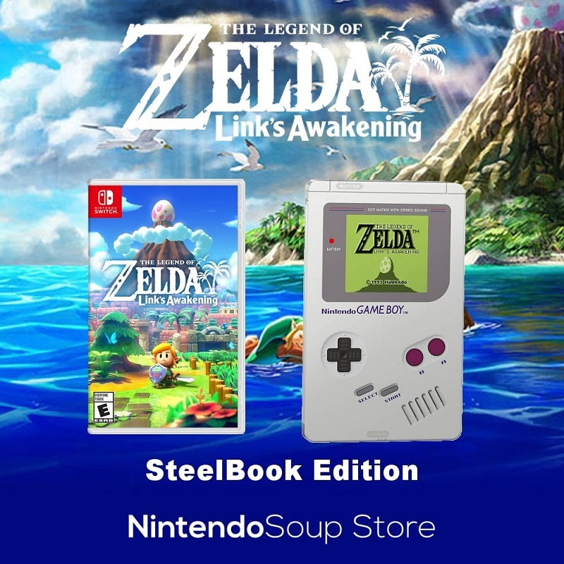 Zelda Link’s Awakening GameBoy Official Edition SteelBook Nintendo Switch FantasyBox