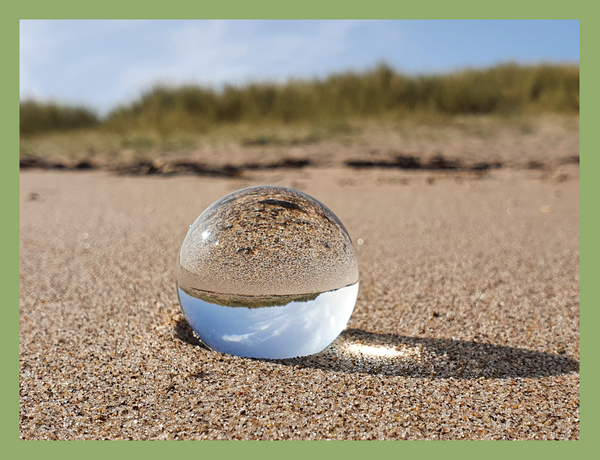 Clear Sphere on Sand